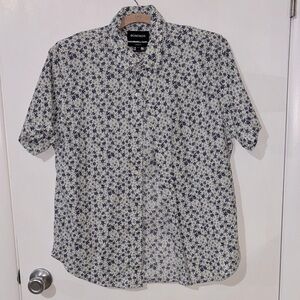 Bonobos Men's Blue and White Floral Shirt-New Without Tag
